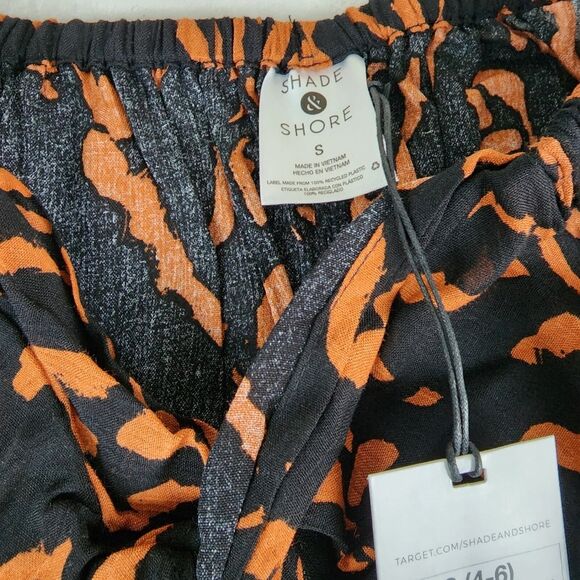 Shade & Shore Small Animal Print Knot Front Maxi Cover-Up Skirt New With Tags - Picture 6 of 7